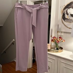 LOFT Marisa Tie-Waist Pants in Lilac- size 4p